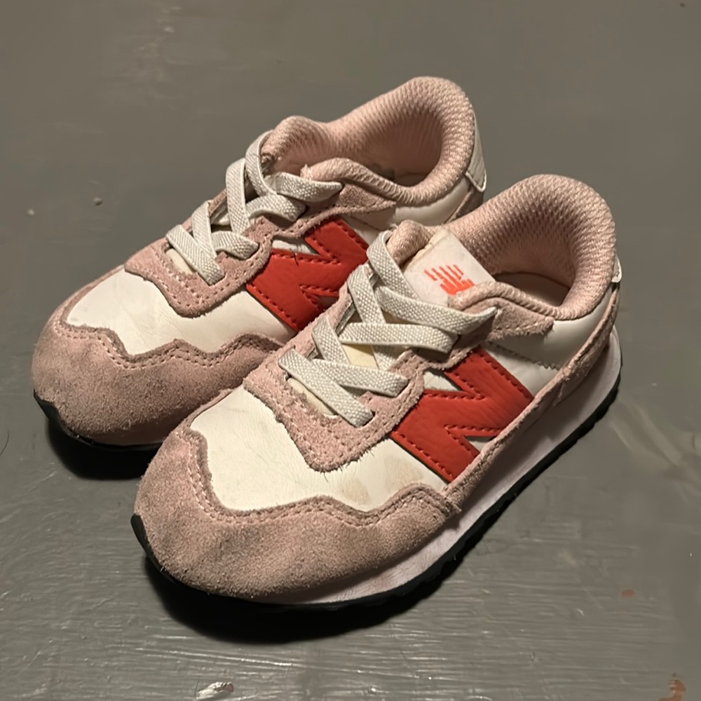 Pink New Balance toddler sneakers